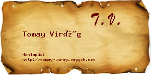 Tomay Virág névjegykártya
